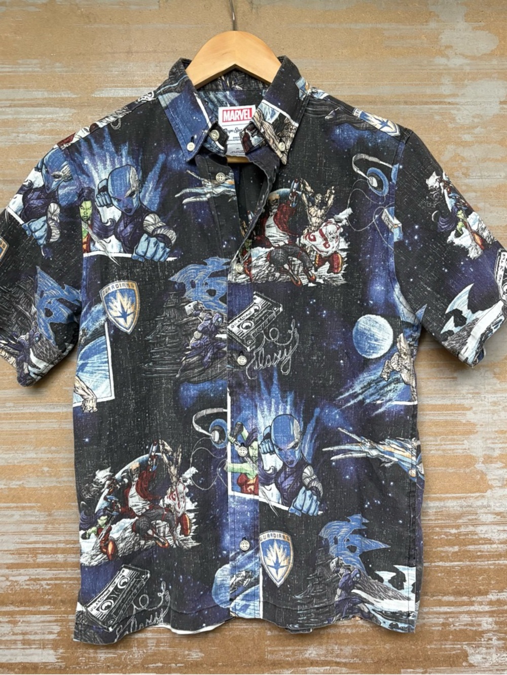 Reyn Spooner x Guardians of the Galaxy Button Down Shirt Summer Boys XL